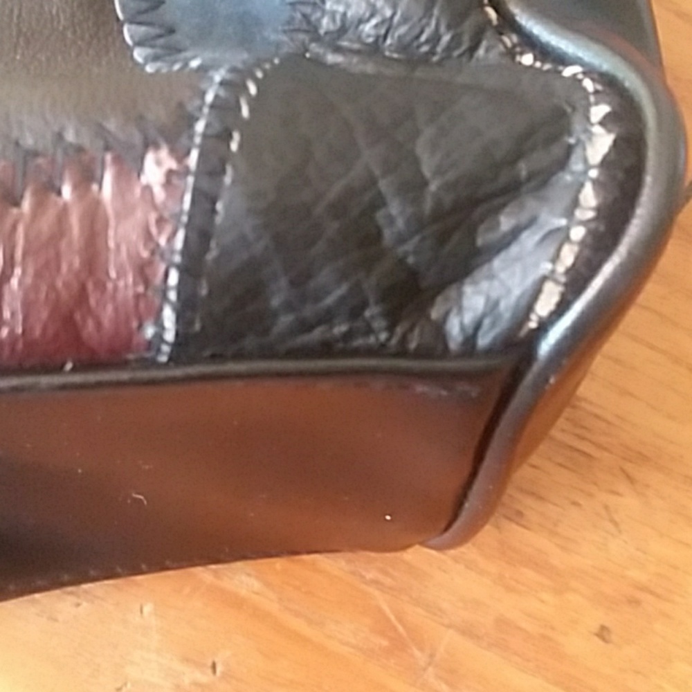 Leather Patchwork Handbag - image 5